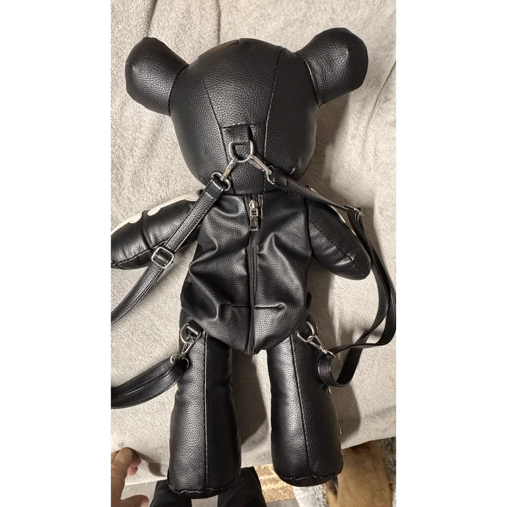 DOLLS KILL DEADY TEDDY STUFFED BEAR BACKPACK SKELETON GOTH PUNK 24